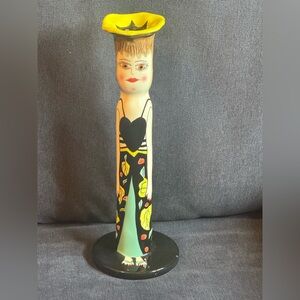 VTG Bella Casa “Sara’s Sarong” vase/candle holder by Susan Paley for Ganz
